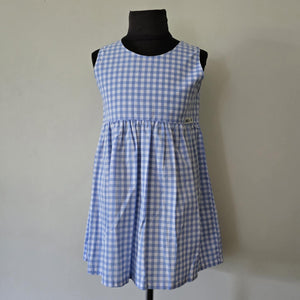 Zip Dress - Baby Blue and White Gingham