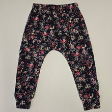 Load image into Gallery viewer, Harem Pants - Navy with Pink Garden Floral