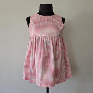 Zip Dress - Peachy Pink Gingham